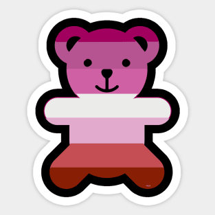 Lesbian Flag Bear Pride Sticker